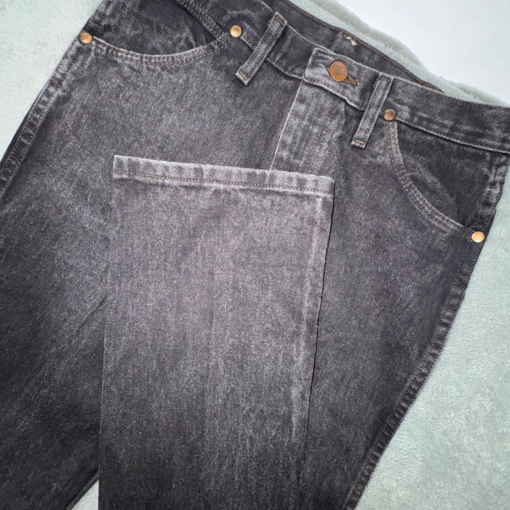 Wrangler 936KCL Cowboy Cut Slim Fit Jeans Mens 30x34 Grey Acid Wash Excellent